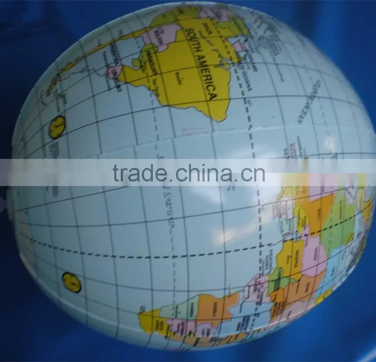 Small inflatable globe ball, pvc inflatable globe beach ball for sale