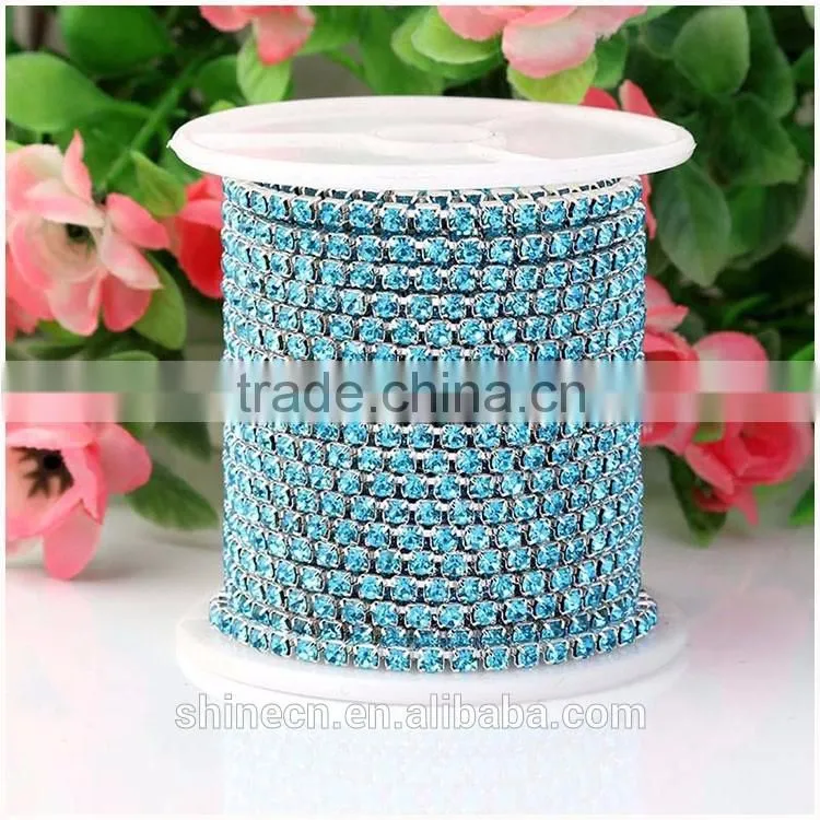 New design multicolor diy rhinestone YIWU Wholesale Hot Sale Hot fix Strong glue close Rhinestone cup chain