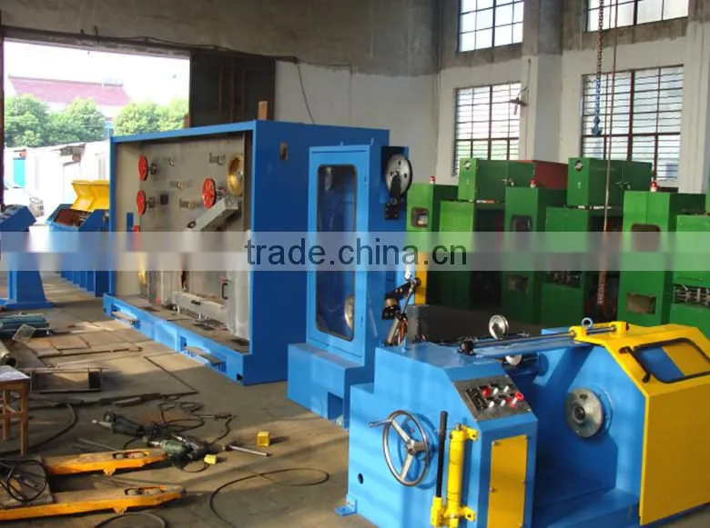 9 Draft Bare copper wire cable drawing machine with online annealer -high productivity