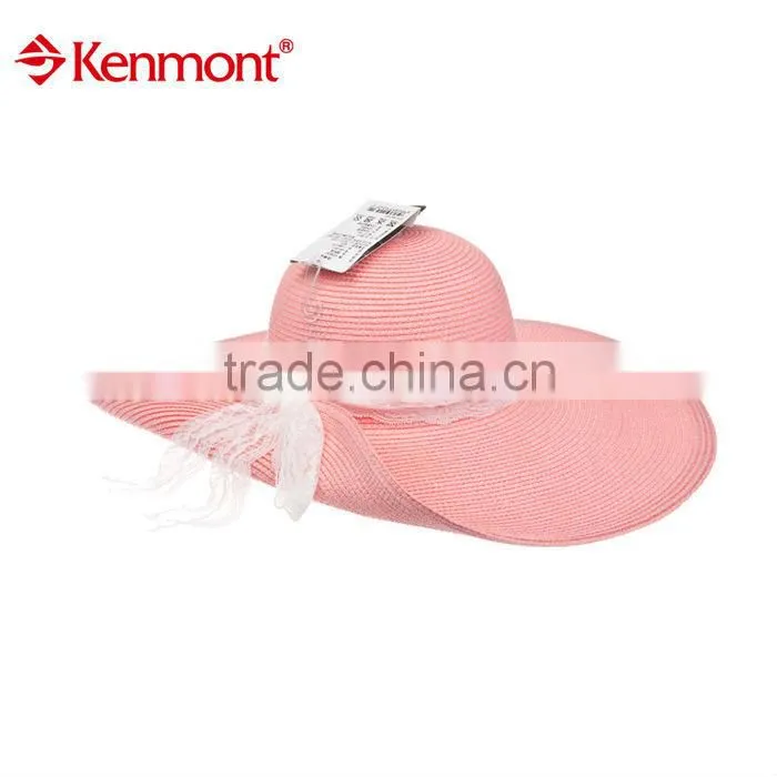 fashion lady straw summer beach wide brim floppy hat