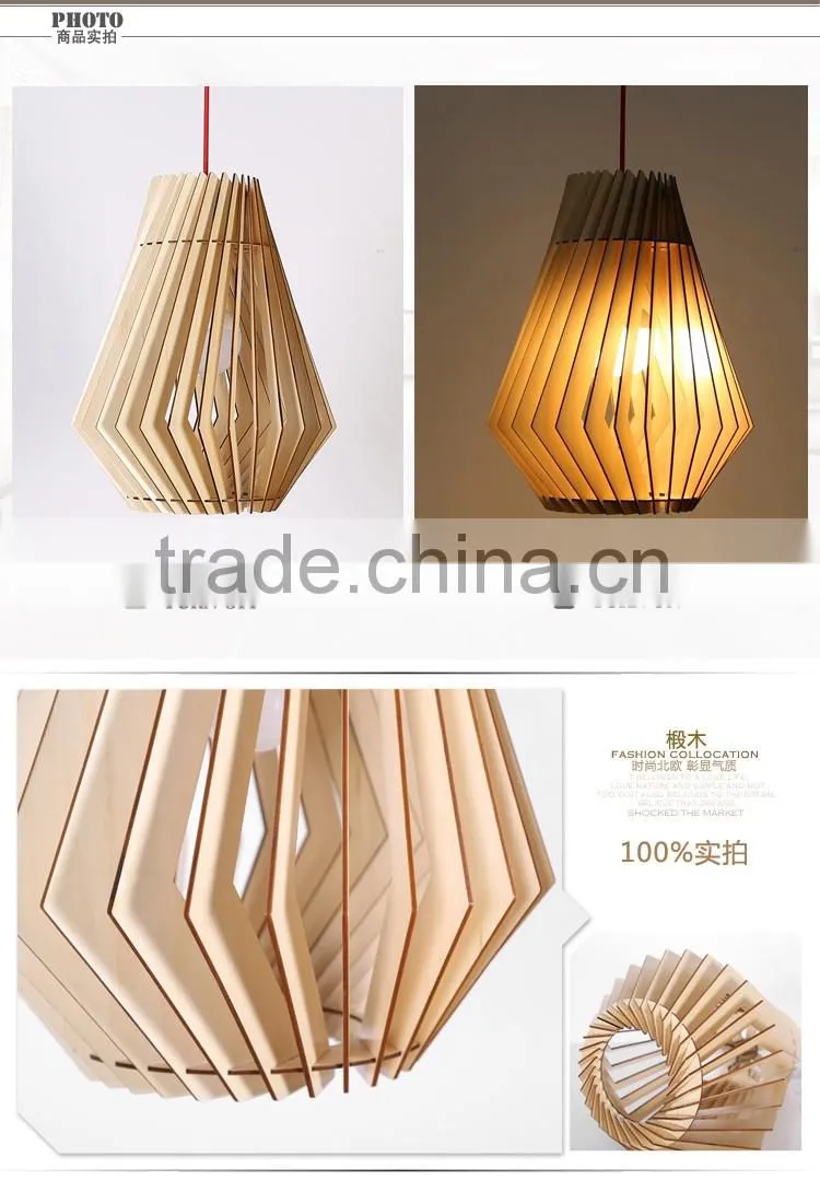 LED pendant light JK-8005B-10 led light wooden veneer pendant lamp hanging lamp