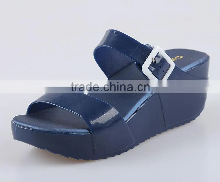 2015 chun xia latest fashion shoes Transparent jelly shoes Ms leisure slippers Women slippers