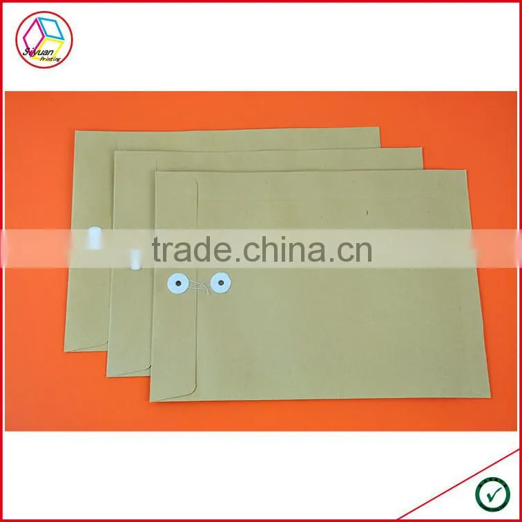 High Quality String And Button Envelopes
