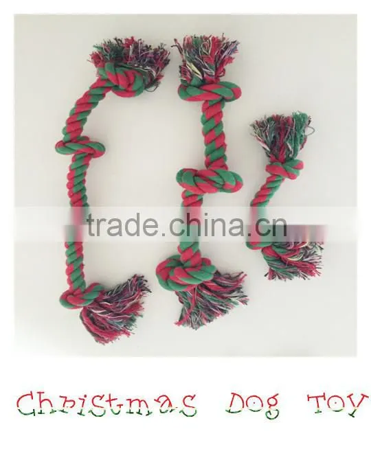 2015 Wholesale Christmas Cotton Rope Pet Toy