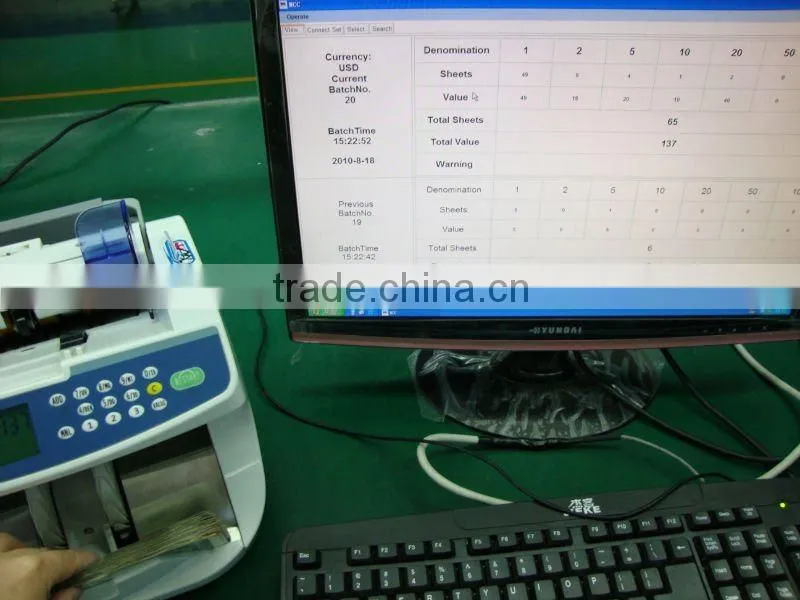 Currency Counter/ Money Detector/ Banknote Counter/ Bill Counter/ Note Counting Machine with printer, PC, display available