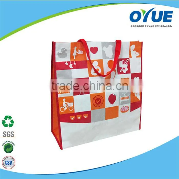 Wholesale eco recycled reuse pp woven shopping bag