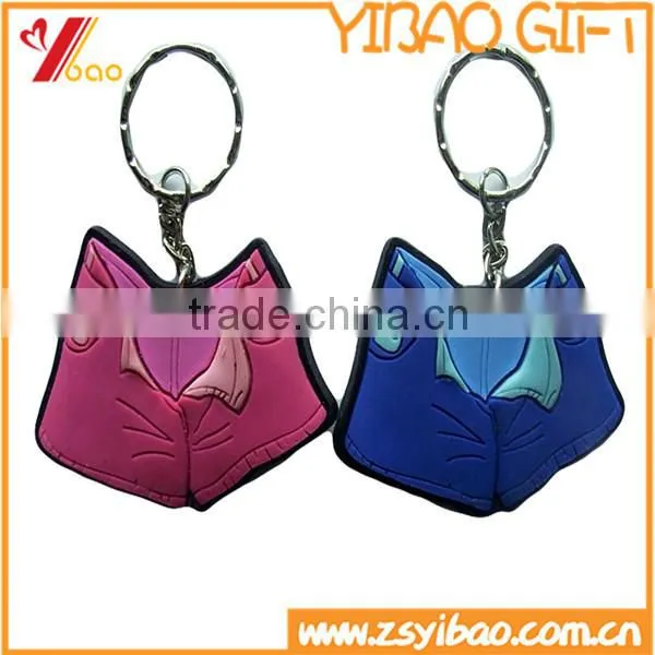 Custom pvc keyring, cheap 3d soft pvc rubber keychain