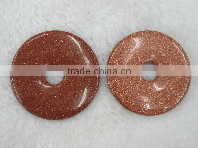 Wholesale different size Red Stone With Black Line donut gemstone