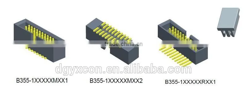 Pitch 1.27mm double row straight electrical box header connector