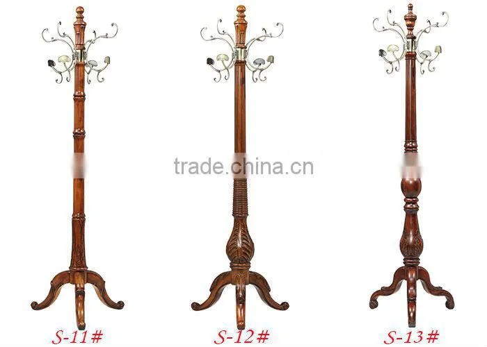 imperial style eucalyptus wood clothes wooden rack S-05#