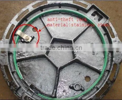 Heavy duty d400 ductile iron manhole cover and frame