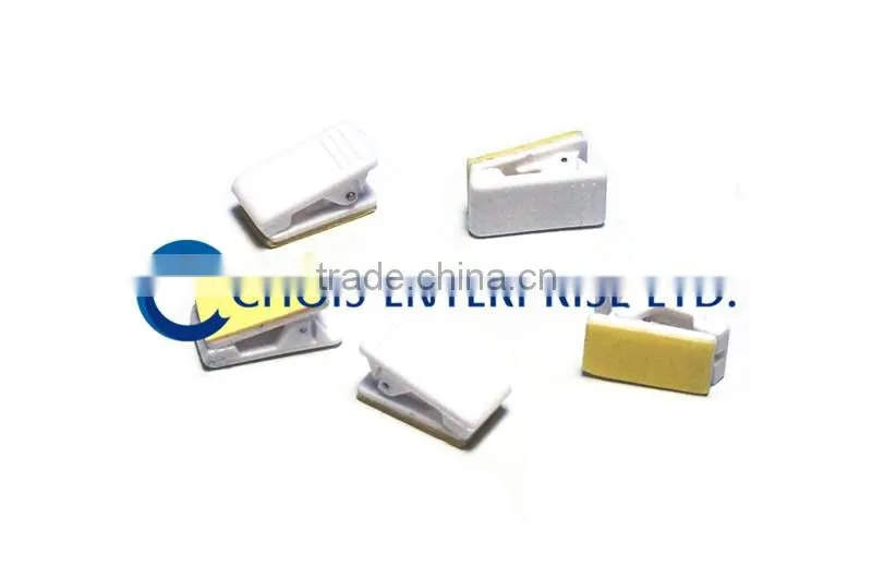 High Quality Self Adhesive Plastic Clips White Color 5735-3008