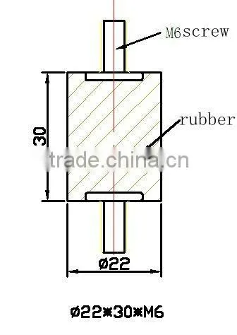 rubber/silicone Automobile Part,rubber buffer/bumper/feet with screw,protection,durable