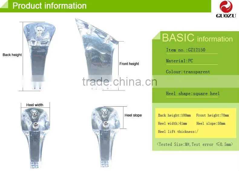 fashionable women abs heel made in china
