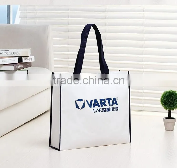 non-woven handle shopping bags button closure with silk printing