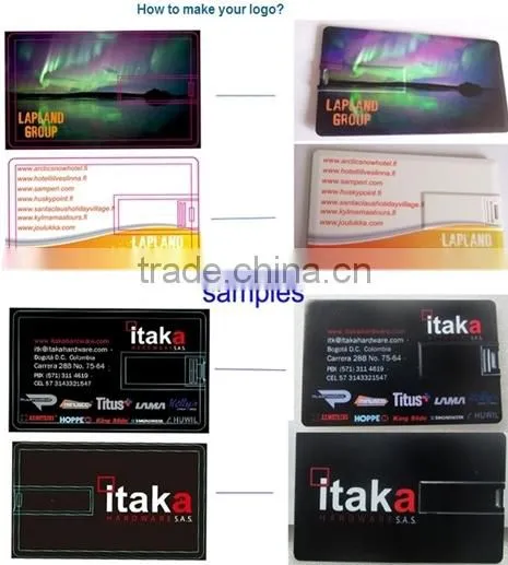 The Thinnest Credit Card Usb Flash Drive 8gb with flip chipset