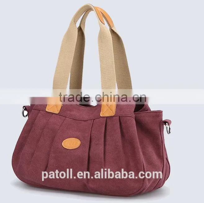 Alibaba China high quality round utility canvas tote bag round canvas bag