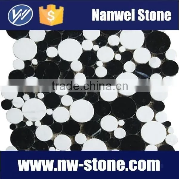 polished moasic tiles,great and cheap stone beautiful stone project