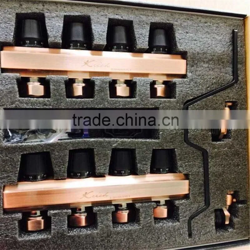 2 to 12 way water manifold with frame connection male no leaking manifold gauge by manual or automatic power