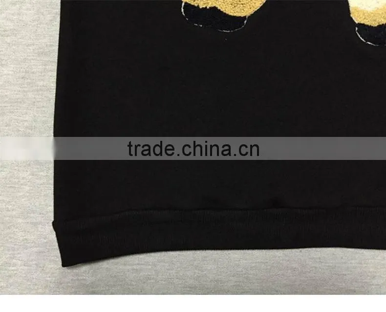 european fashionable letter embroidered gray slim woman fleece for apparel stock