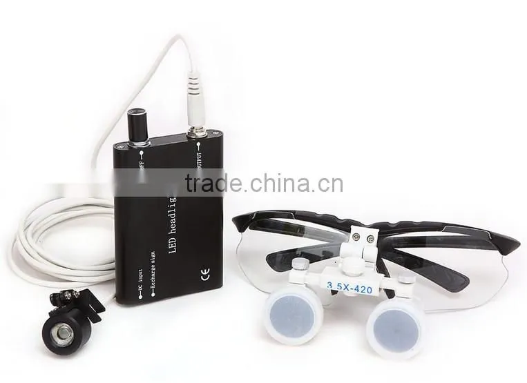 LED Loupes on Head Band/medical LED magnifying glass/medical magnifier loupes with LED
