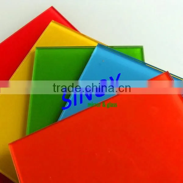China factory with CE & ISO9001 2-6mm lacquered glass Signal Violet Color