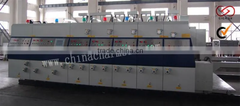 GIGA LX Automatic Corrugated Box Folder Gluer Machine Online With Carton Box Making Machine