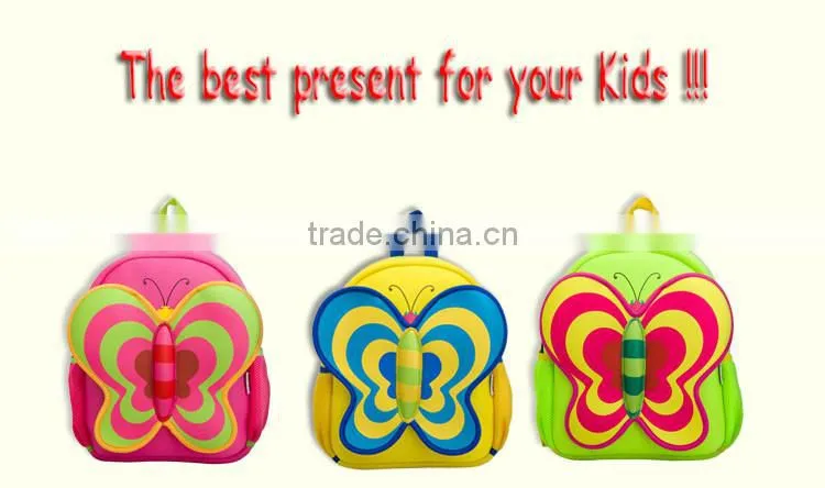 China factory price animal neoprene kids school bag for girls