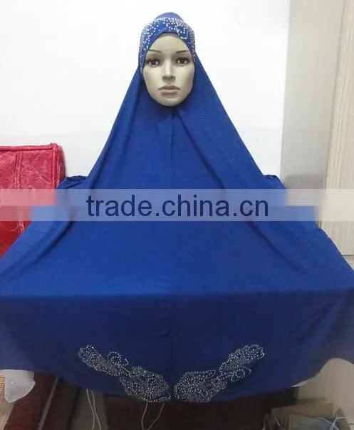 H302 new style big size hijab with stones,no stiff on front,pray hijab