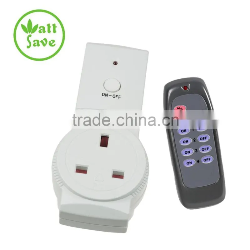 4+1 wireless UK plug remote control socekt switch
