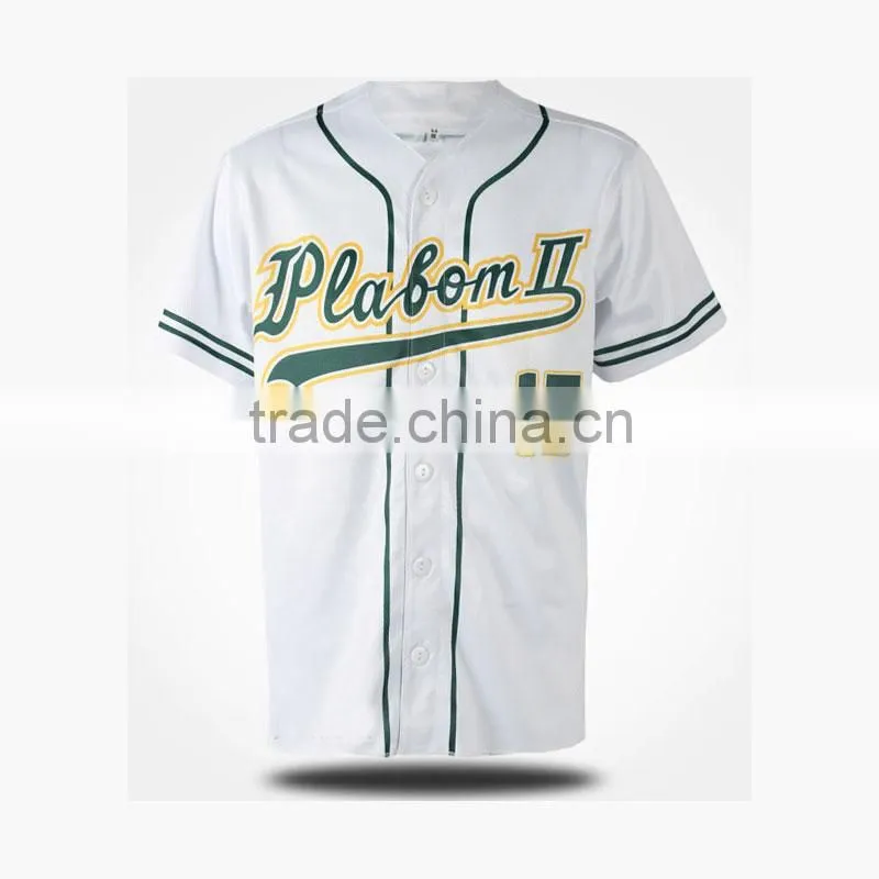 custom 100% polyester blank baseball jerseys