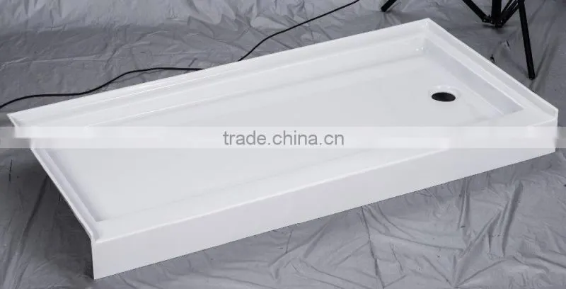 cupc 3 side aclove tile flange shower base,full sizes of shower base,tray