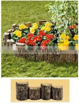 Wood Log Effect lawn edging garden edging