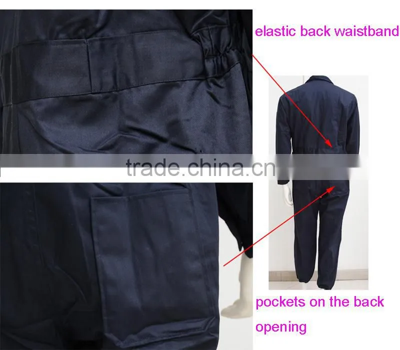 Polyester & 35% Cotton 220gsm Fabric Twill Industrial Fireproof Safety Uniforms Workwear for Mechanic Mens