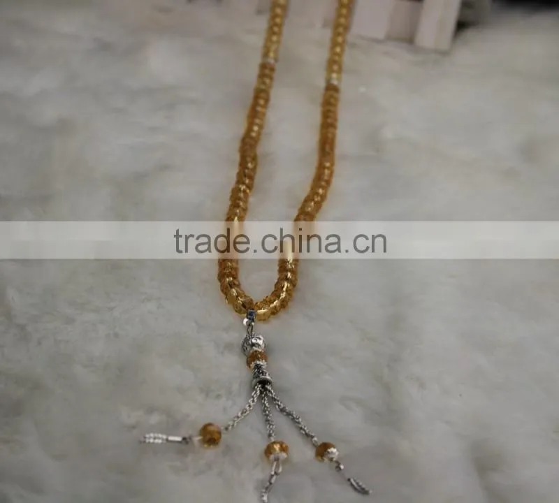 factory directly sale best quality K9 crystal material muslim 99pcs/strand Prayer Beads hot selling