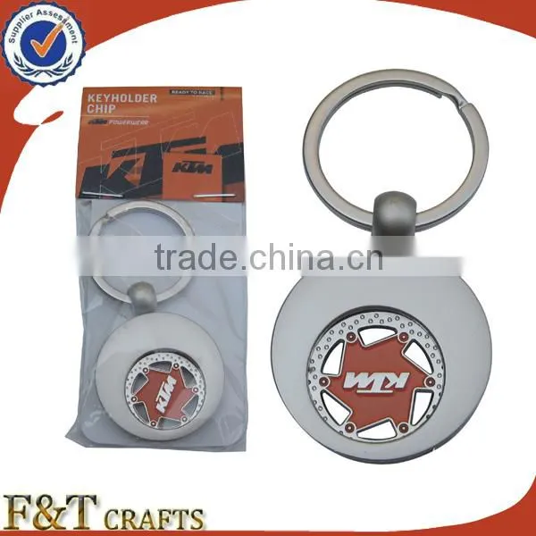 custom design token trolley coin supermarket with carabiner keychain