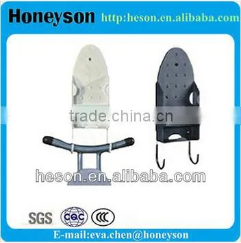 Hotel appliance ironing board set with iron and holder