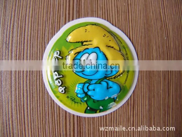 3D cartoon bubble stickers for kids 3d wallpaper stickers custom cartoon 3d bubble foam puffy sticker