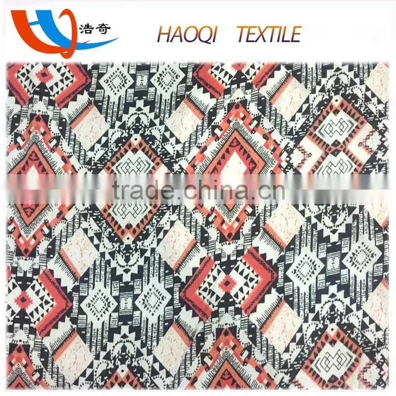 custom printed 100% viscose viscose crepe fabric for long dress