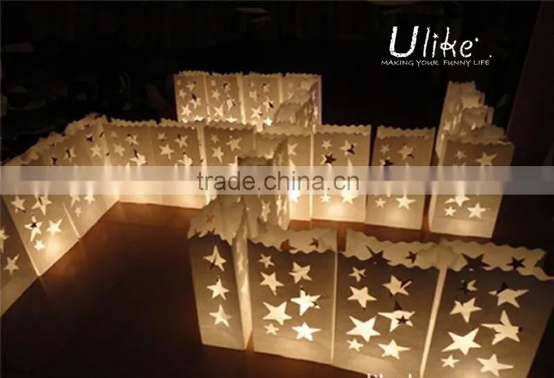 fireproof paper candle bags Printed luminary candle bags