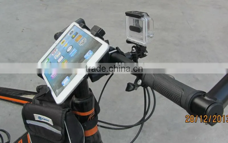 Telesin Professional Multi-funcion bike handlebar grip mount for mini ipad & go pro camera