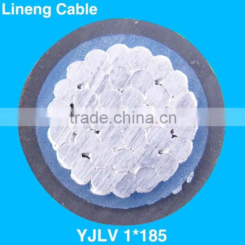 Lineng Wire Cable YJLV 1*185 Low Voltage 1 Core Aluminum Electrical Power Cable
