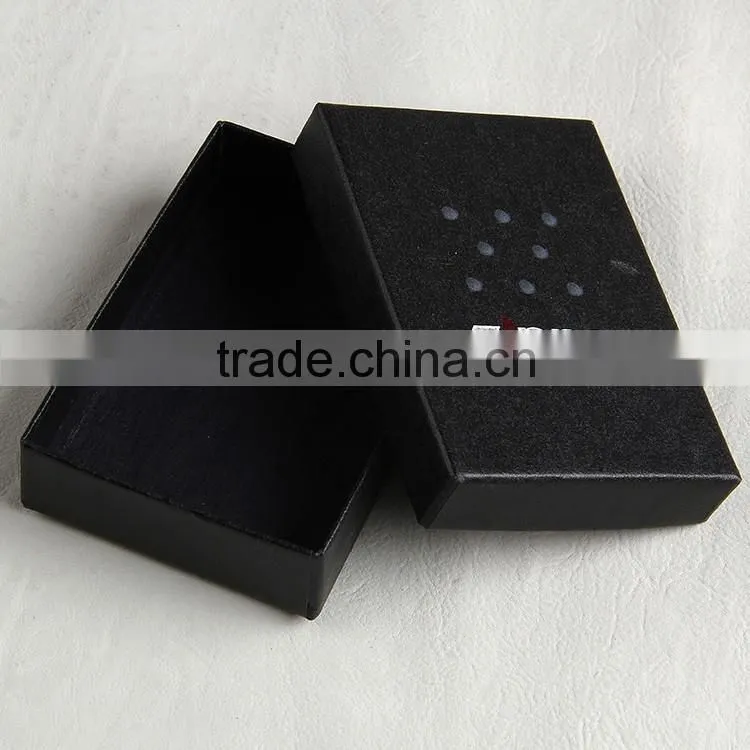 Zippo brand packaging box made by black matte paper board for light of cigarette smoking