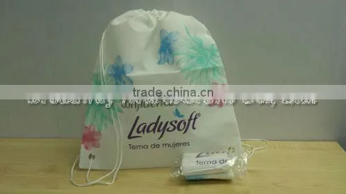 70G black nonwoven backpack drawstring bag