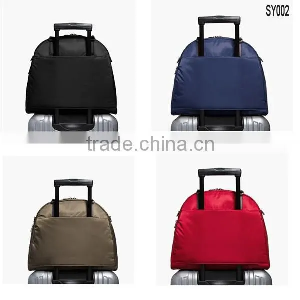 trim leather overnight travel laptop tote bag with shoes compartment