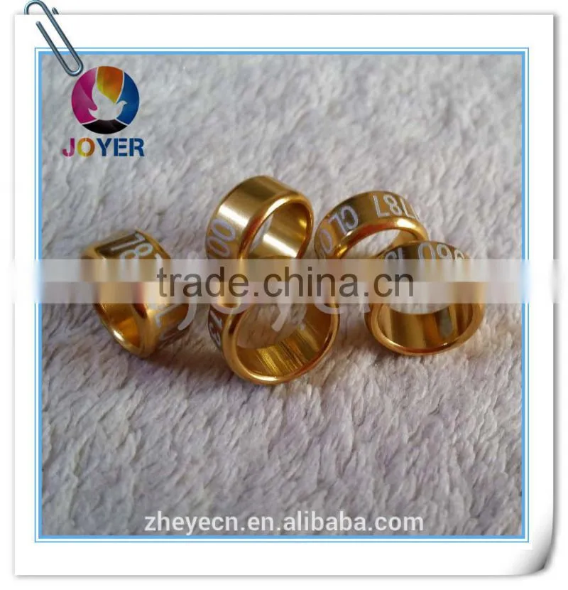 2015 aluminum pigeon birds ring 2mm-22mm available custom with your name and phone lovebird canary birds ring band