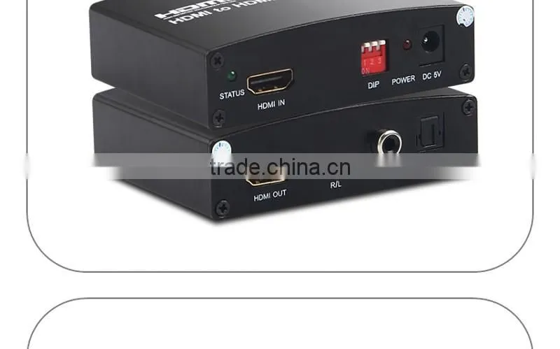 Premium Quality 1080P HDMI To HDMI + Audio (SPDIF + RCA Stereo) Audio Extractor Converter