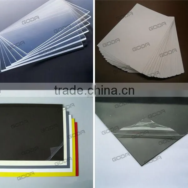 Super clear transparent rigid PVC plastic sheets with PE protective film
