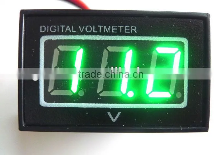 Waterproof Digital Voltmeter green LED Car Motor Motorcycle Panel Meter