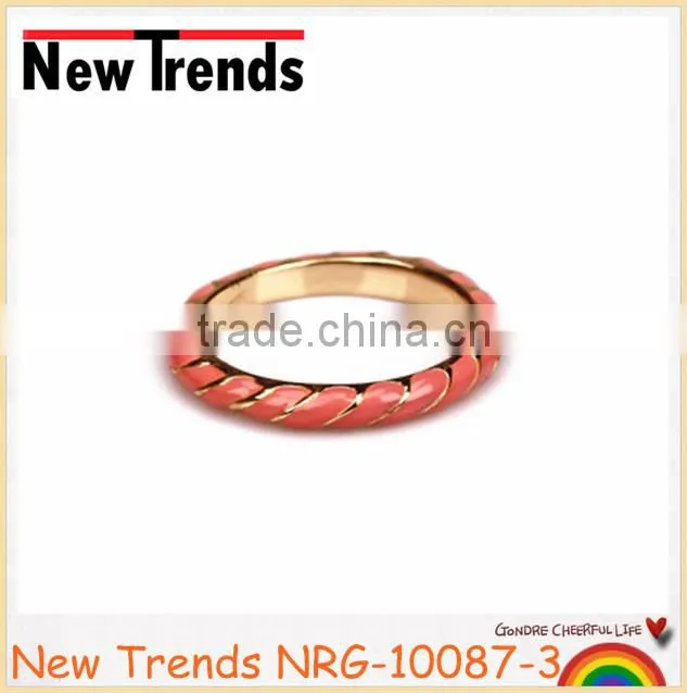 Latest gold finger ring designs with colorful epoxy